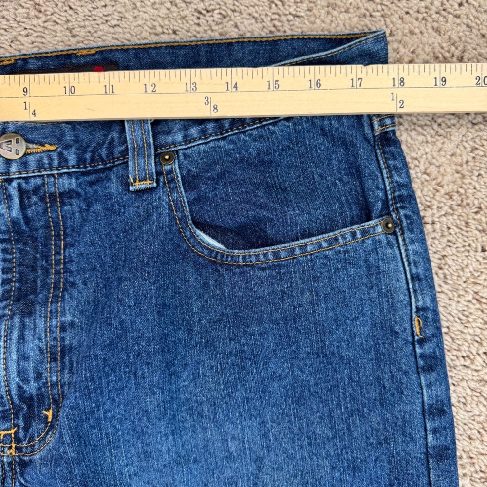 Perry Ellis America Jeans Men (36x29 Actual) Blue Denim Relaxed Fit Cotton Pant‎ - Picture 9 of 12